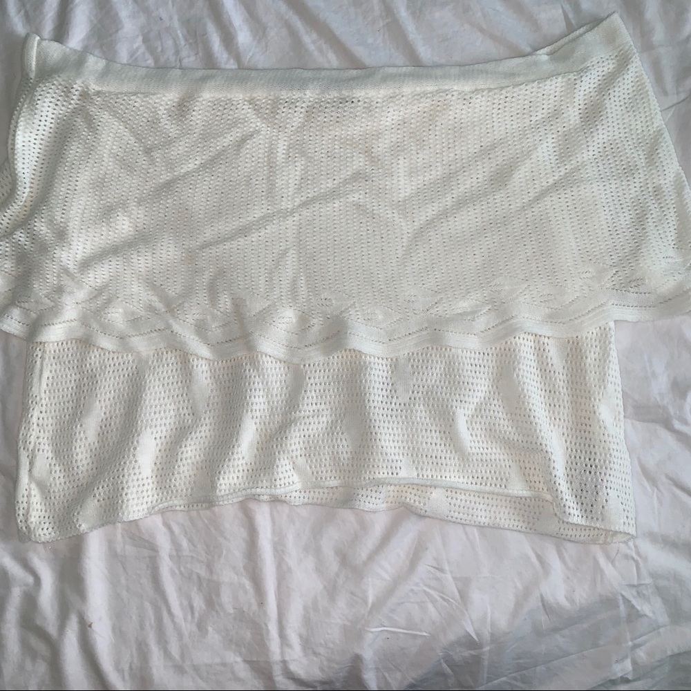 BOOHOO white sweater tube top